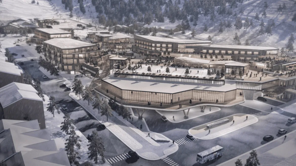 A concept design for the proposed Snow Park Village development at Deer Valley Resort.