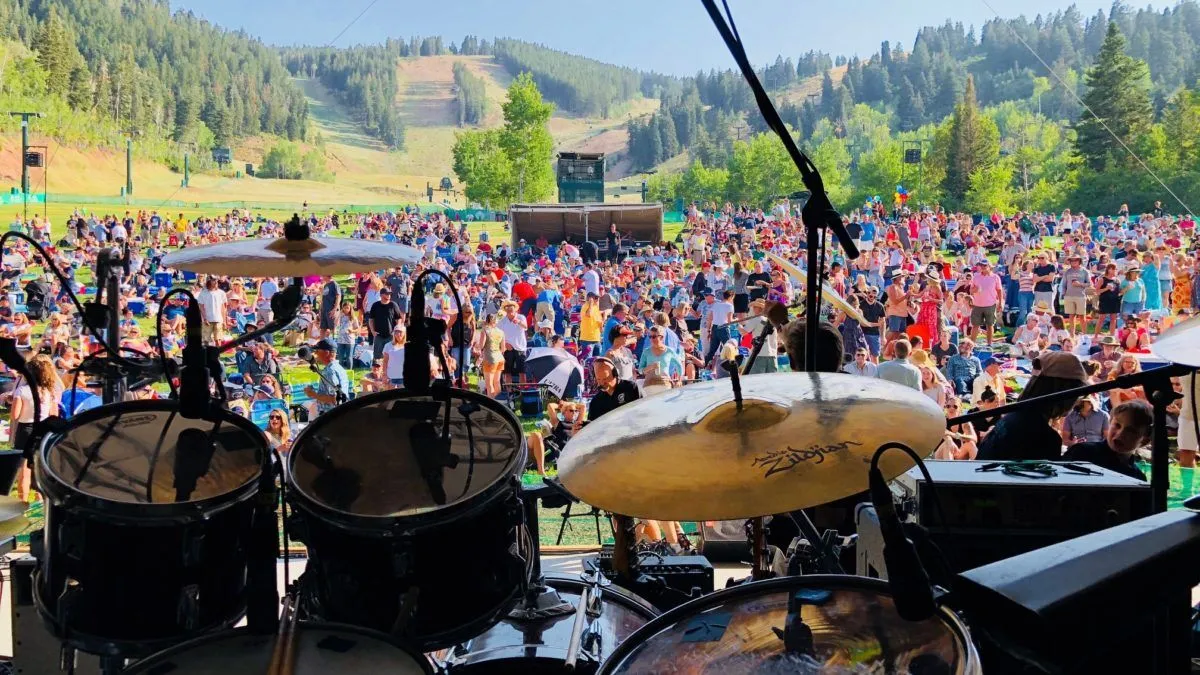 The Snow Park Amphitheater stage.