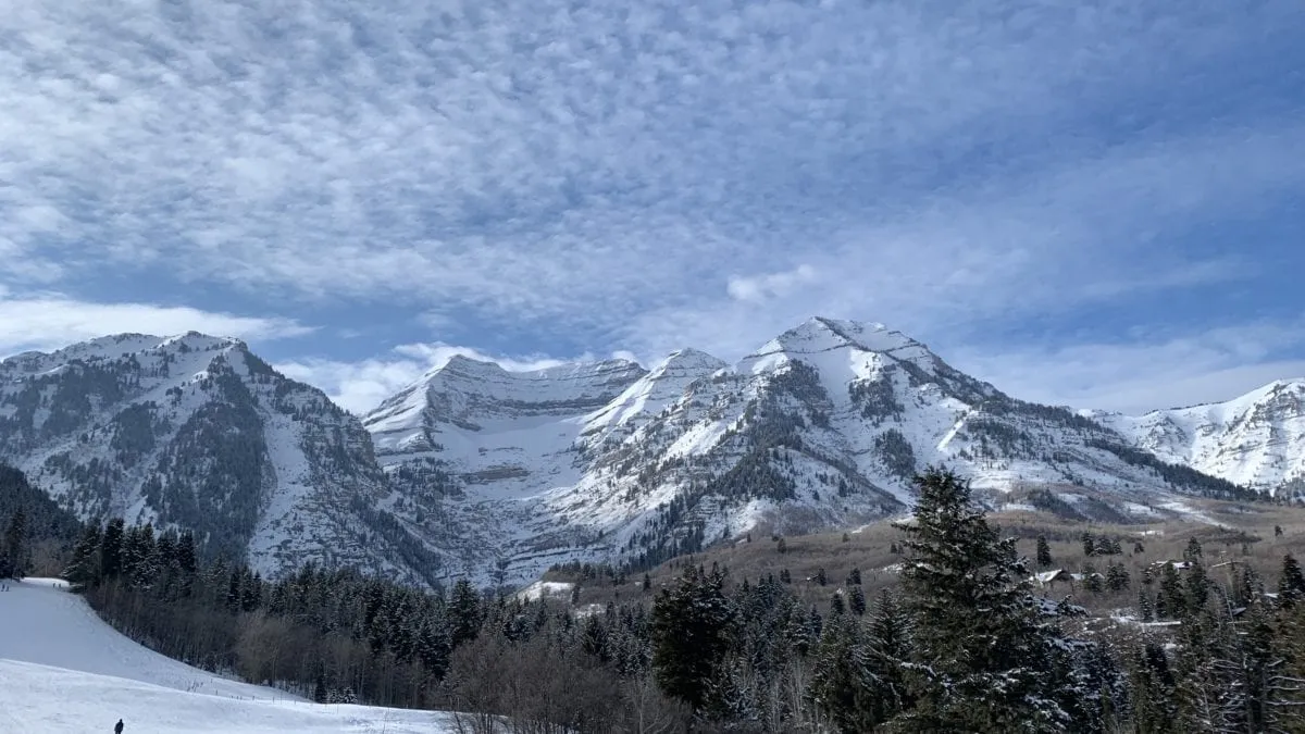 Image of Mount Timpanogos taken from Roy's Lift at Sundance Resort.