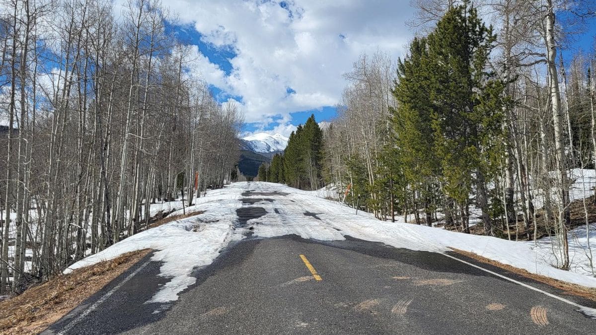 The turnoff to Gold Hill off Mirror Lake Highway, May 13, 2024.