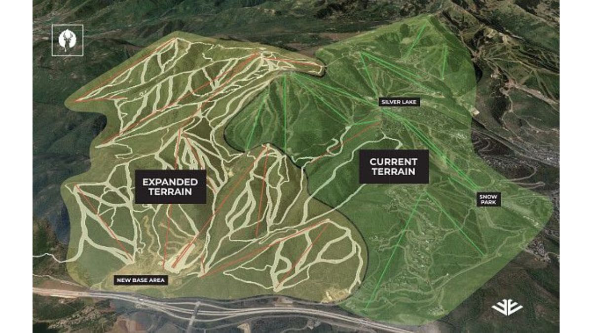 A map of Deer Valley’s planned ski terrain expansion.