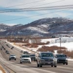 Traffic moving smoothly along SR-244 in November 2022.