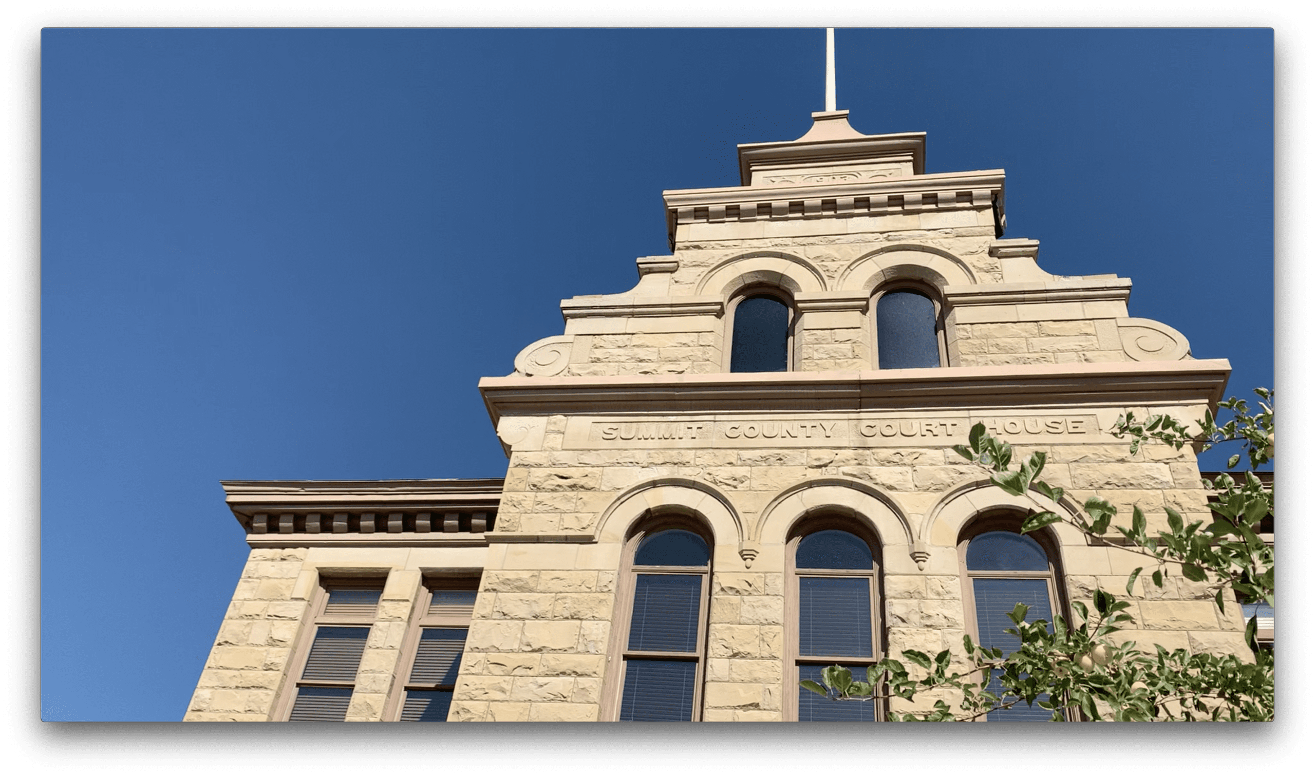 The Summit County Clerk's office is located inside the County Courthouse in Coalville.