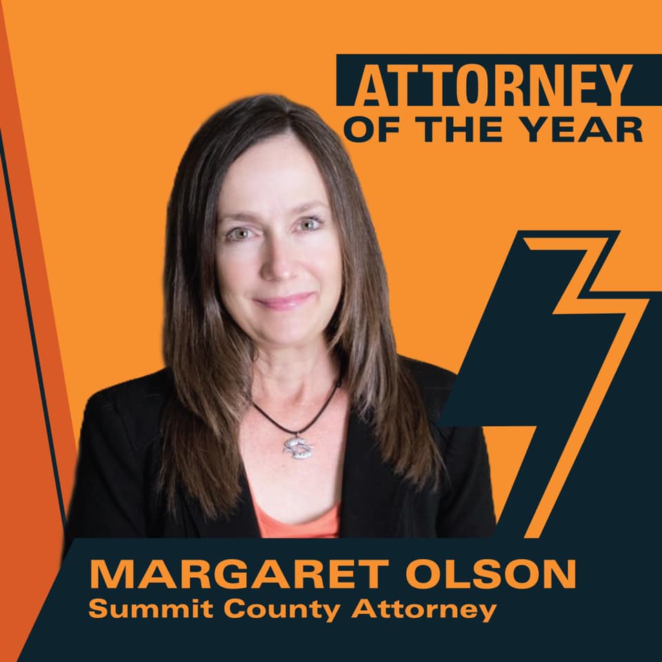 A photo of Margaret Olson, former president of the Utah Association of Counties and 2020 Attorney of the Year.