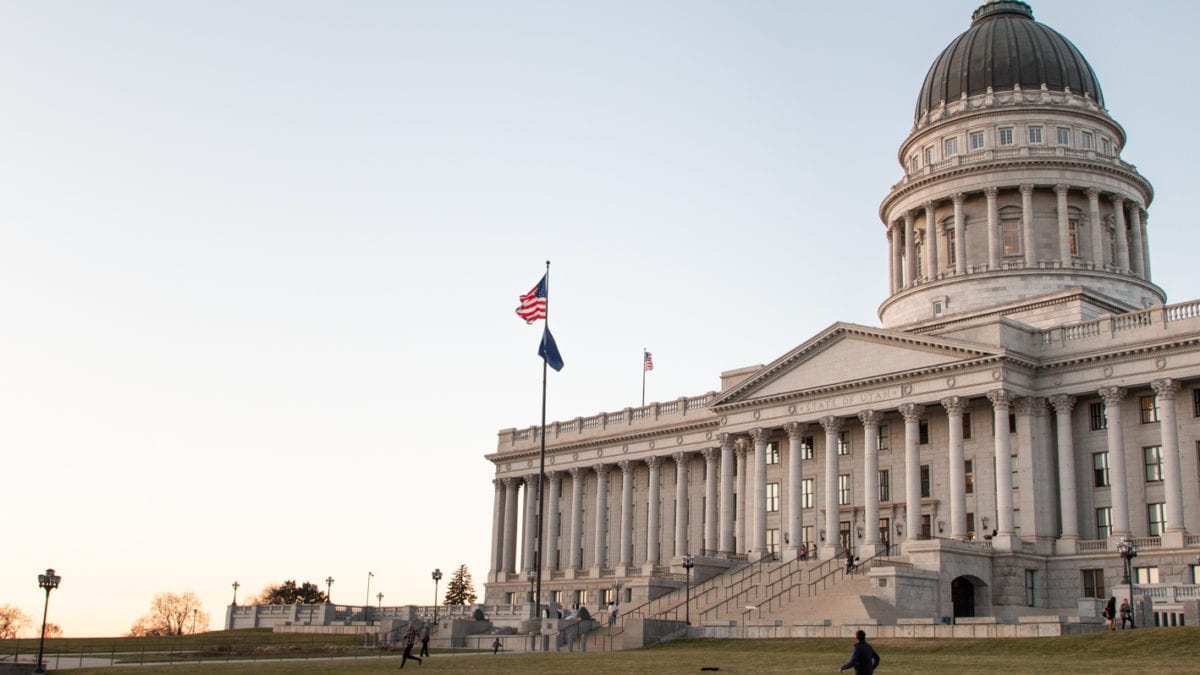 The Utah State Capitol building in Salt Lake City.