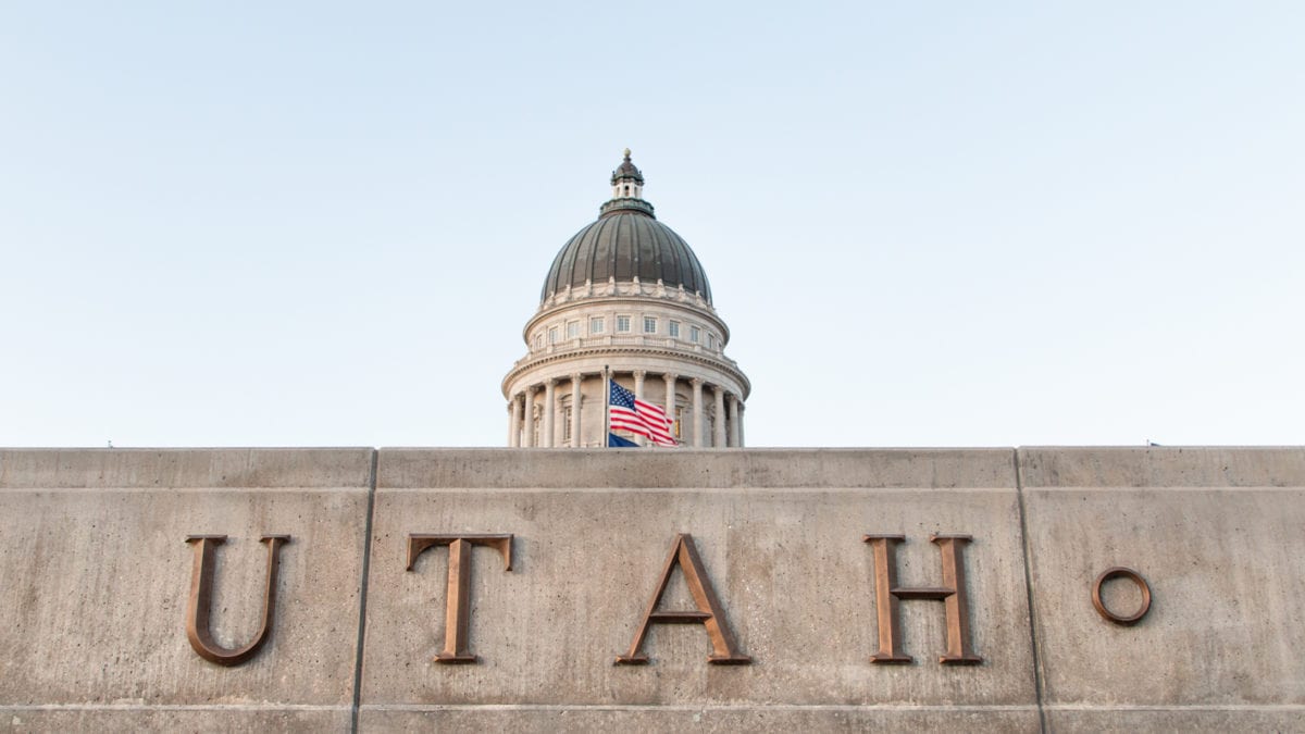 The Utah State Capitol building in Salt Lake City.