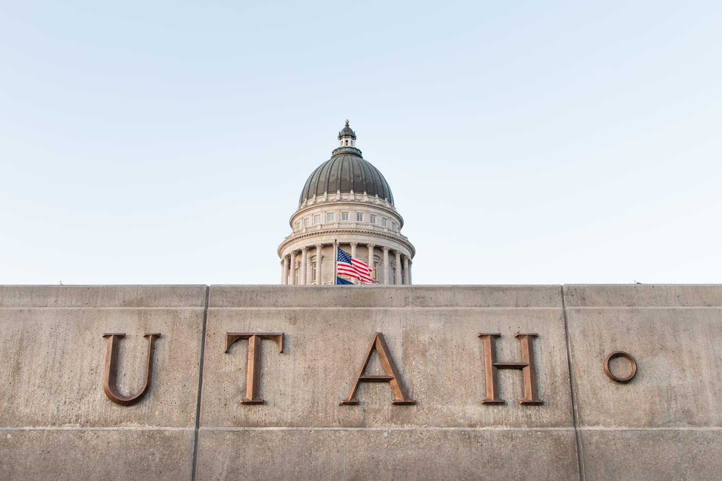 The Utah State Capitol building in Salt Lake City.