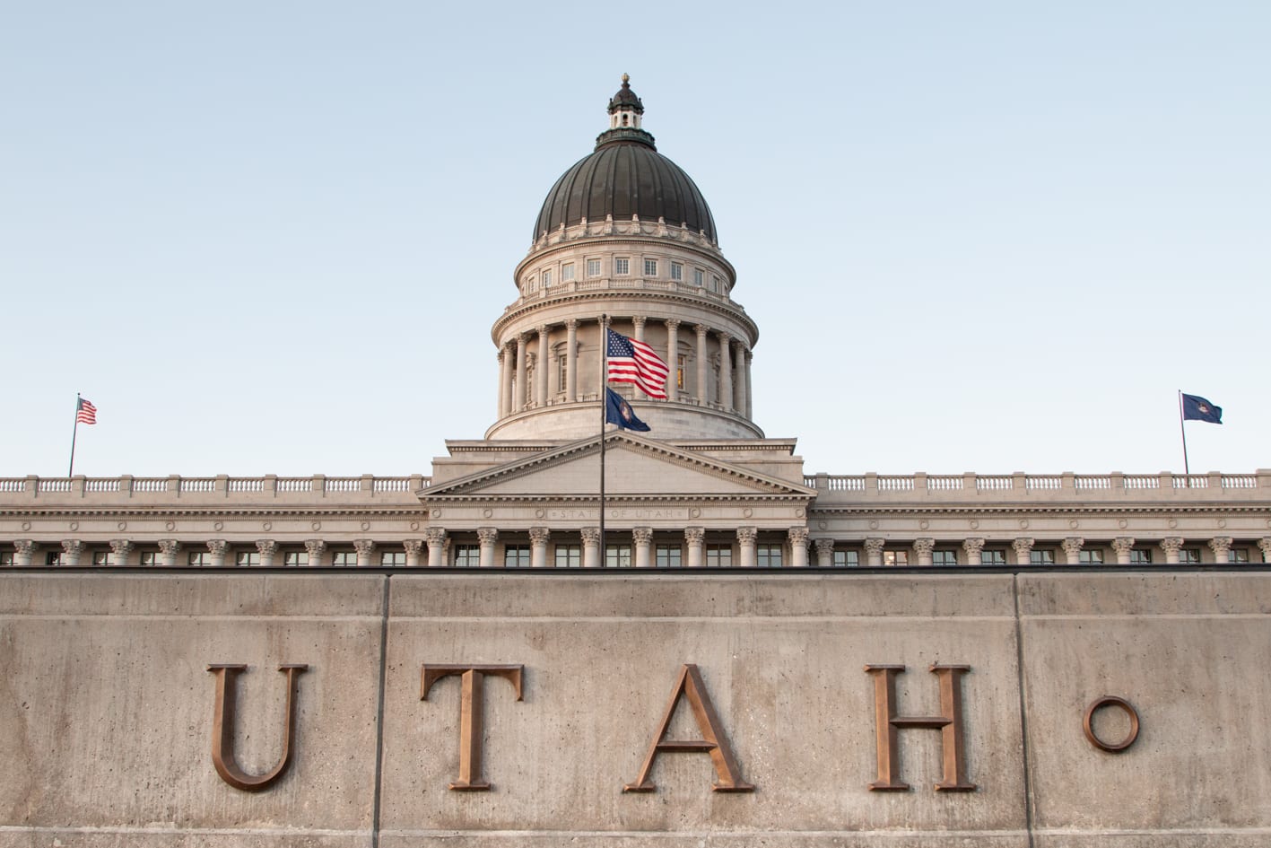 The Utah State Capitol building in Salt Lake City.