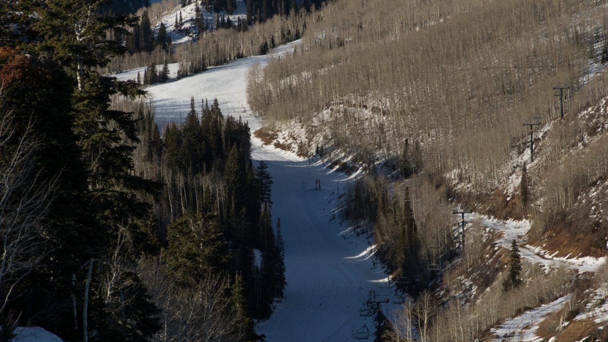 Park City Mountain on Opening Day in November