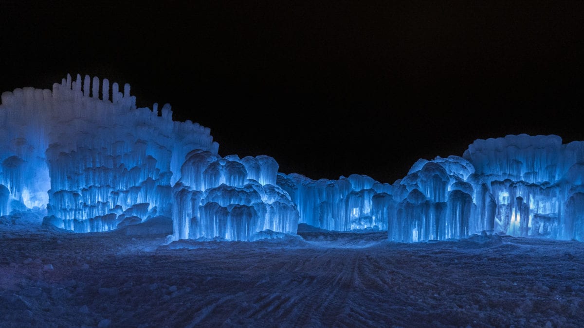 The Ice Castles light up in color at night, but are open for frozen fun during the daytime, too.