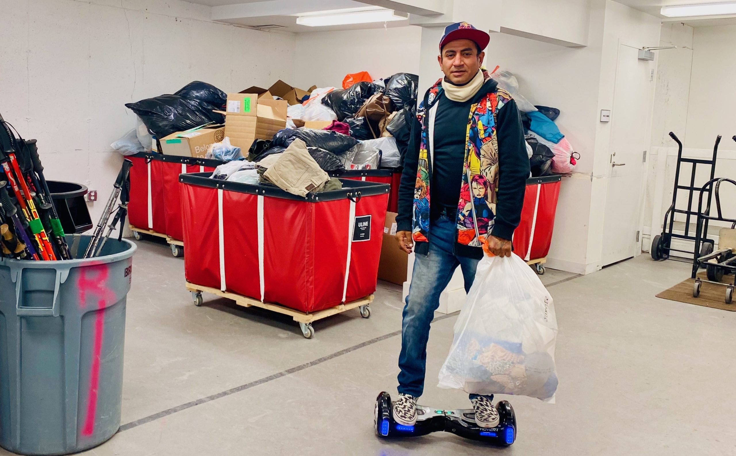 Roberto Sosa at work at the Christian Center of Park City, which is distributing aid to people financially affected by the pandemic.