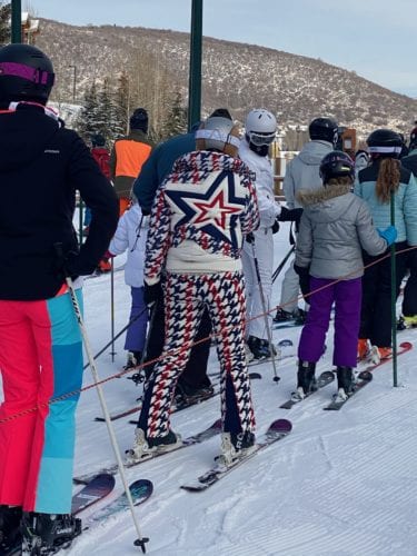 Deer Valley skier makes a rock star fashion statement