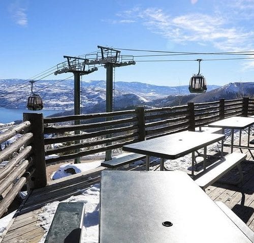 Ski-in or walk-in and dine outside at RIME