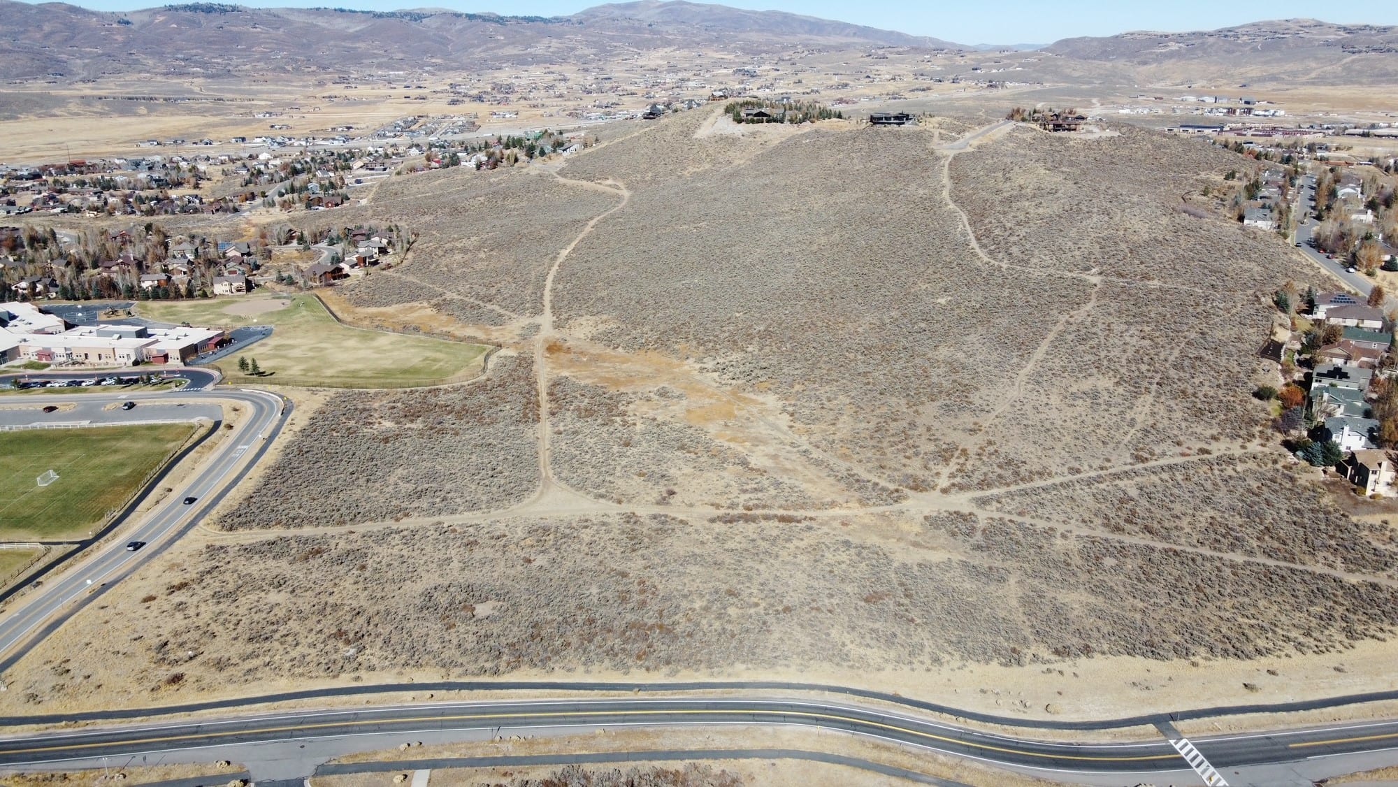 A photo of the parcel of land to be developed into the new community park.