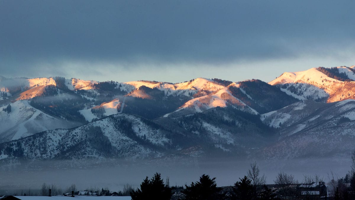 The Wasatch Back bathing in the morning sunlight.