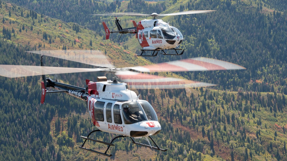 University of Utah AirMed Helicopters.