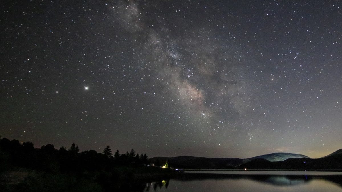 The Milky Way captured over Rockport State Park in Summit County, Utah.