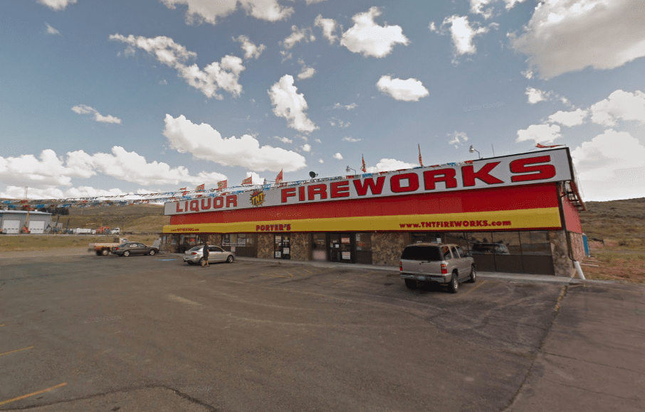 Porter's Fireworks & Liquor in Evanston, WY.