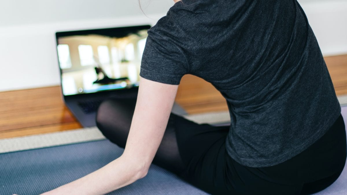 Virtual workouts include yoga, pilates, and HIIT (high-intensity interval training)
