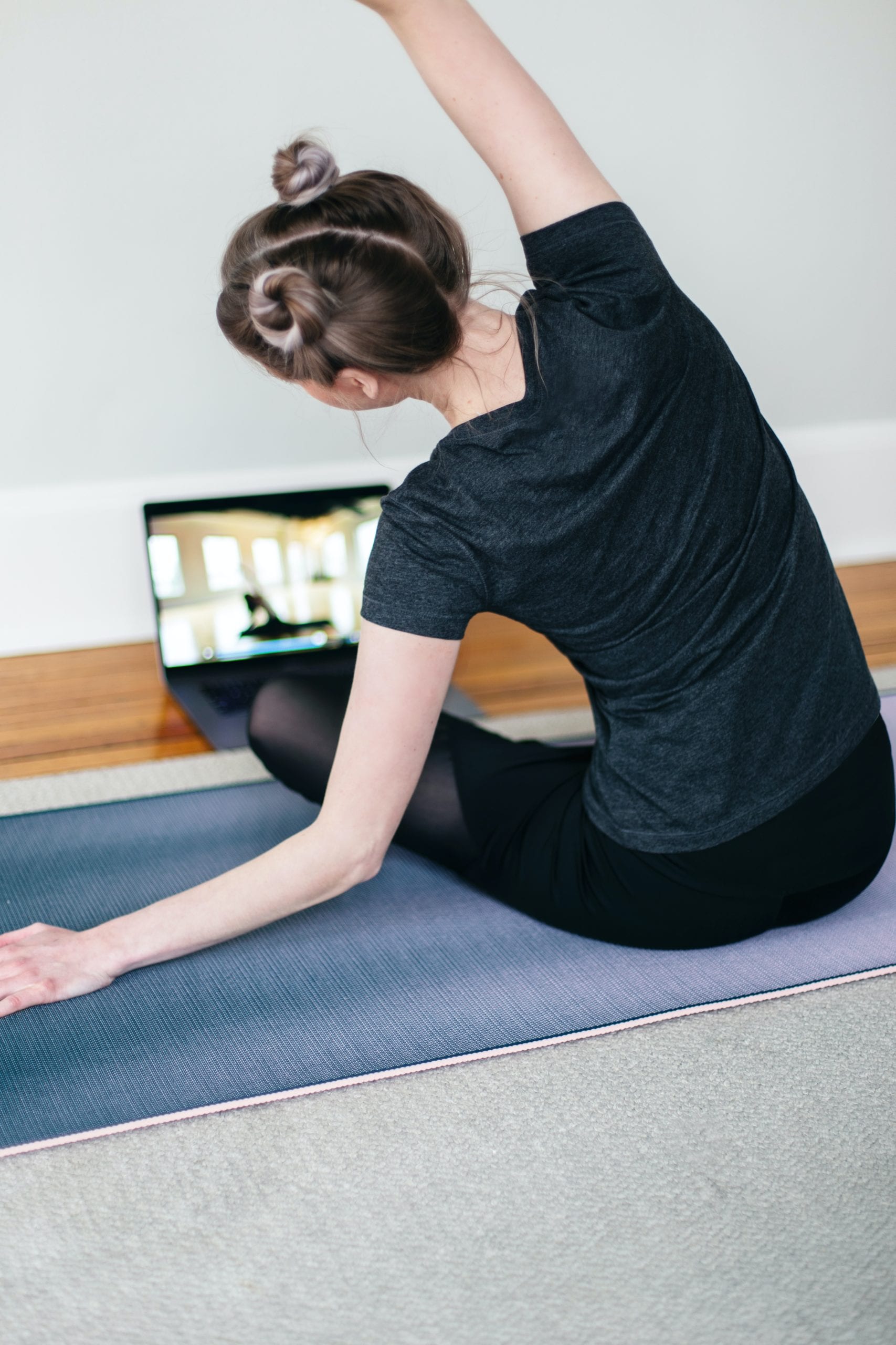 Virtual workouts include yoga, pilates, and HIIT (high-intensity interval training)