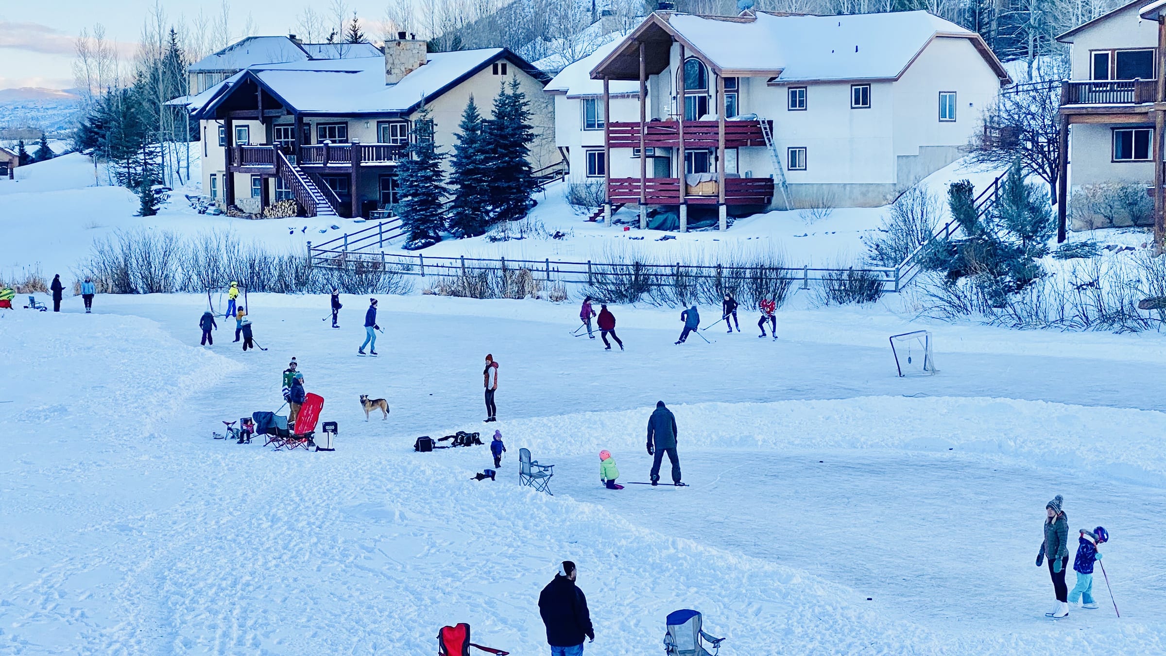 Locals-only ice rinks in lower Pinebrook