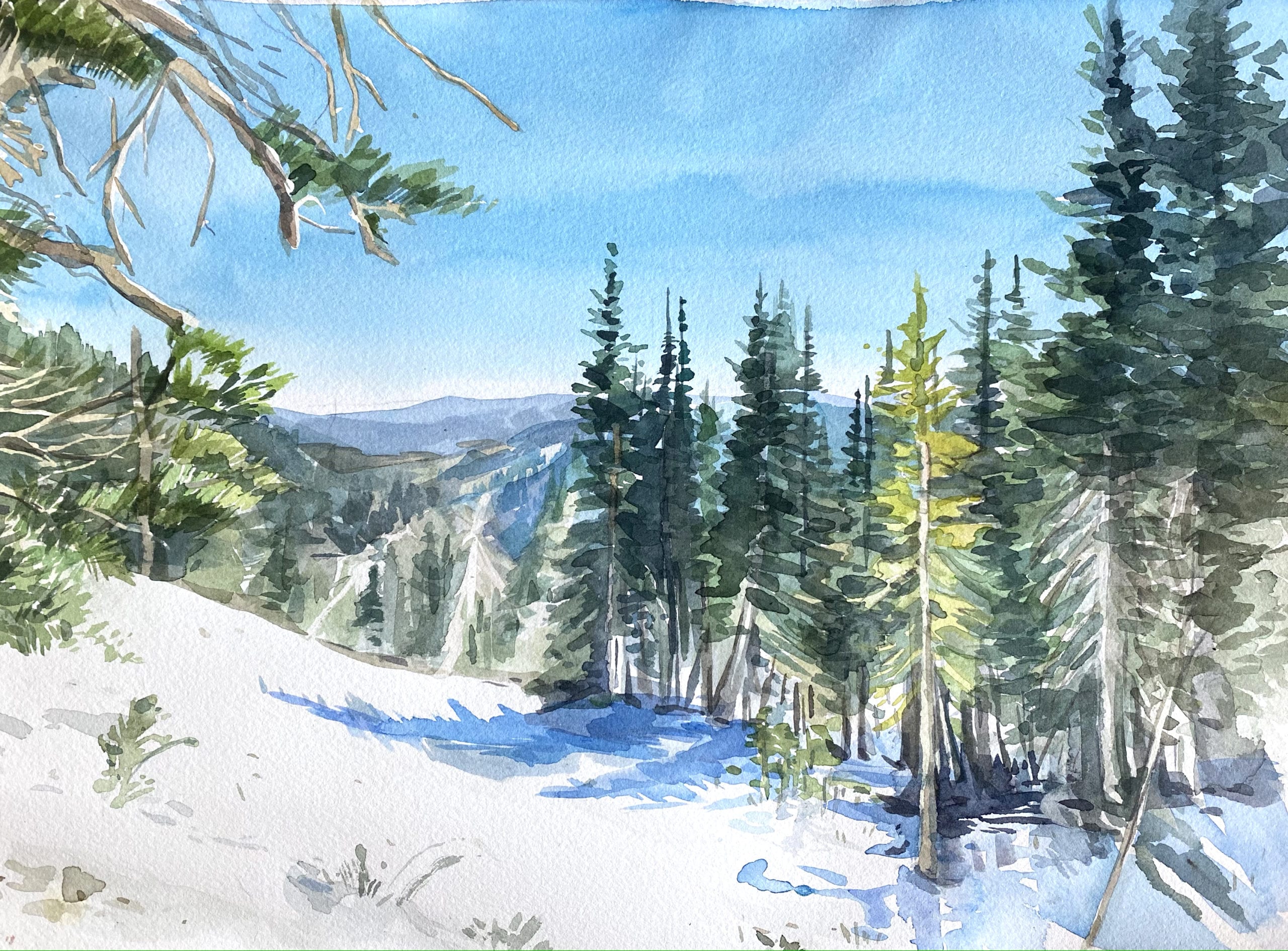 Winter Arts Showcase artist Heather Stamenov's piece titled "Brighton Resort, Early Season."