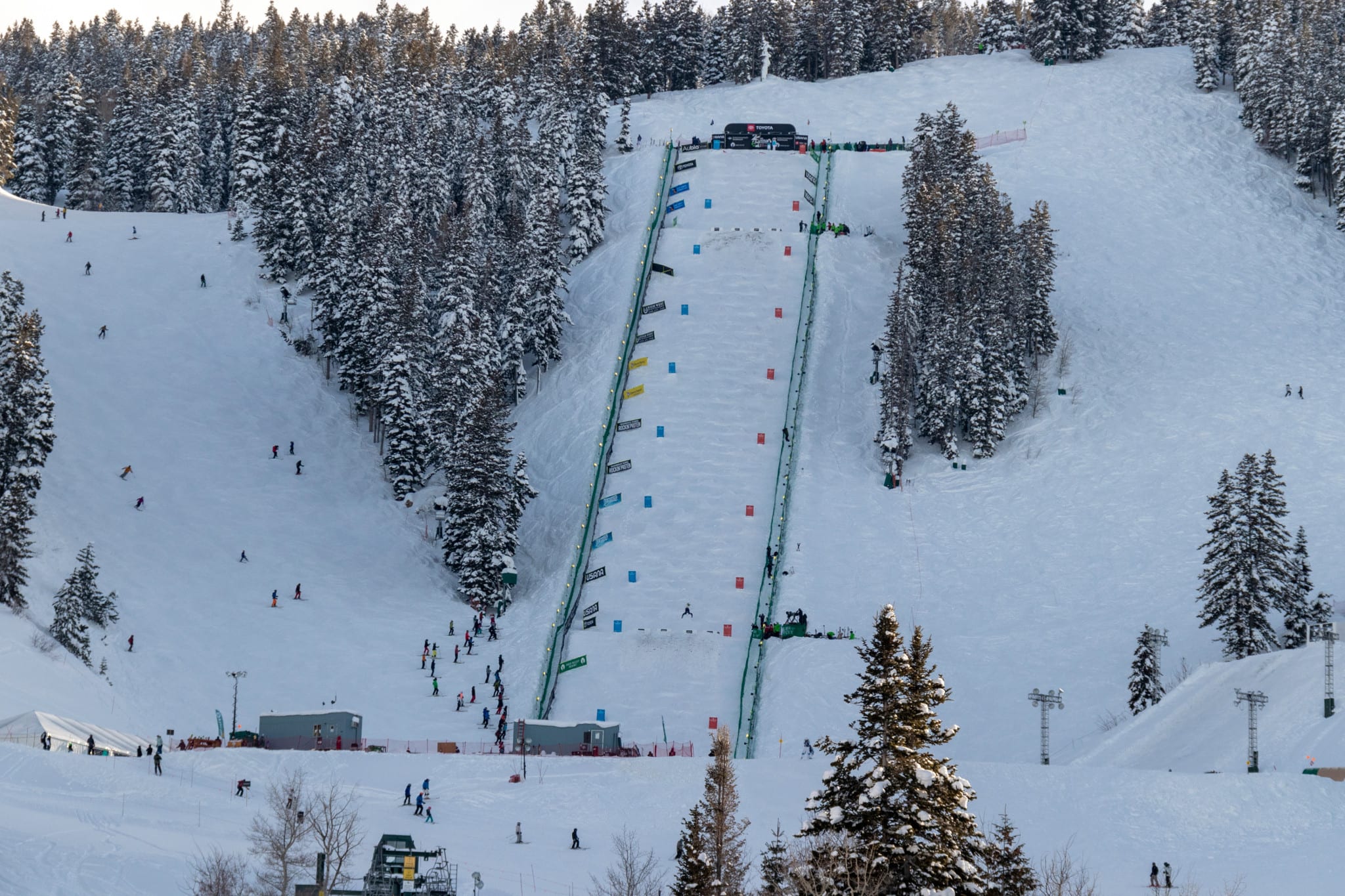 The 2019 World Moguls course at Deer Valley, Utah.