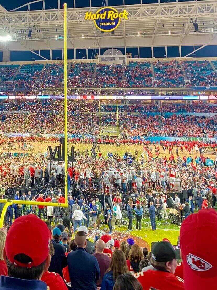 Parkite Linda Steadman and her daughter Anne cheered on their beloved Chiefs in Floria at last year's Super Bowl.