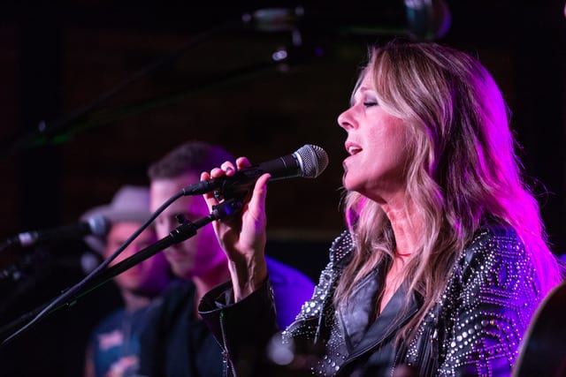 Rita Wilson performing with her son, Chet Hanks, at the 2019 event.