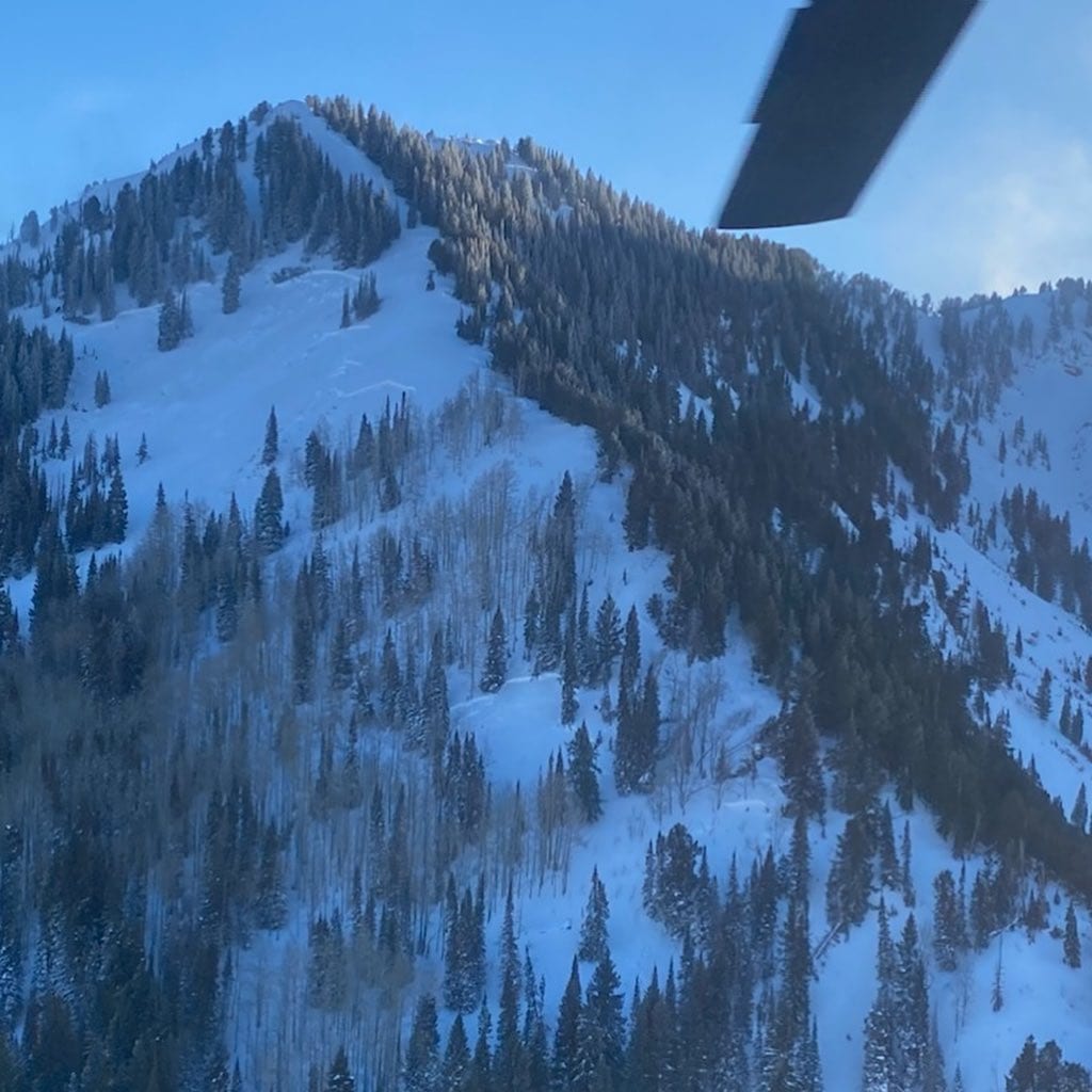 Avalanche In Wilson Basin area of Millcreek Canyon