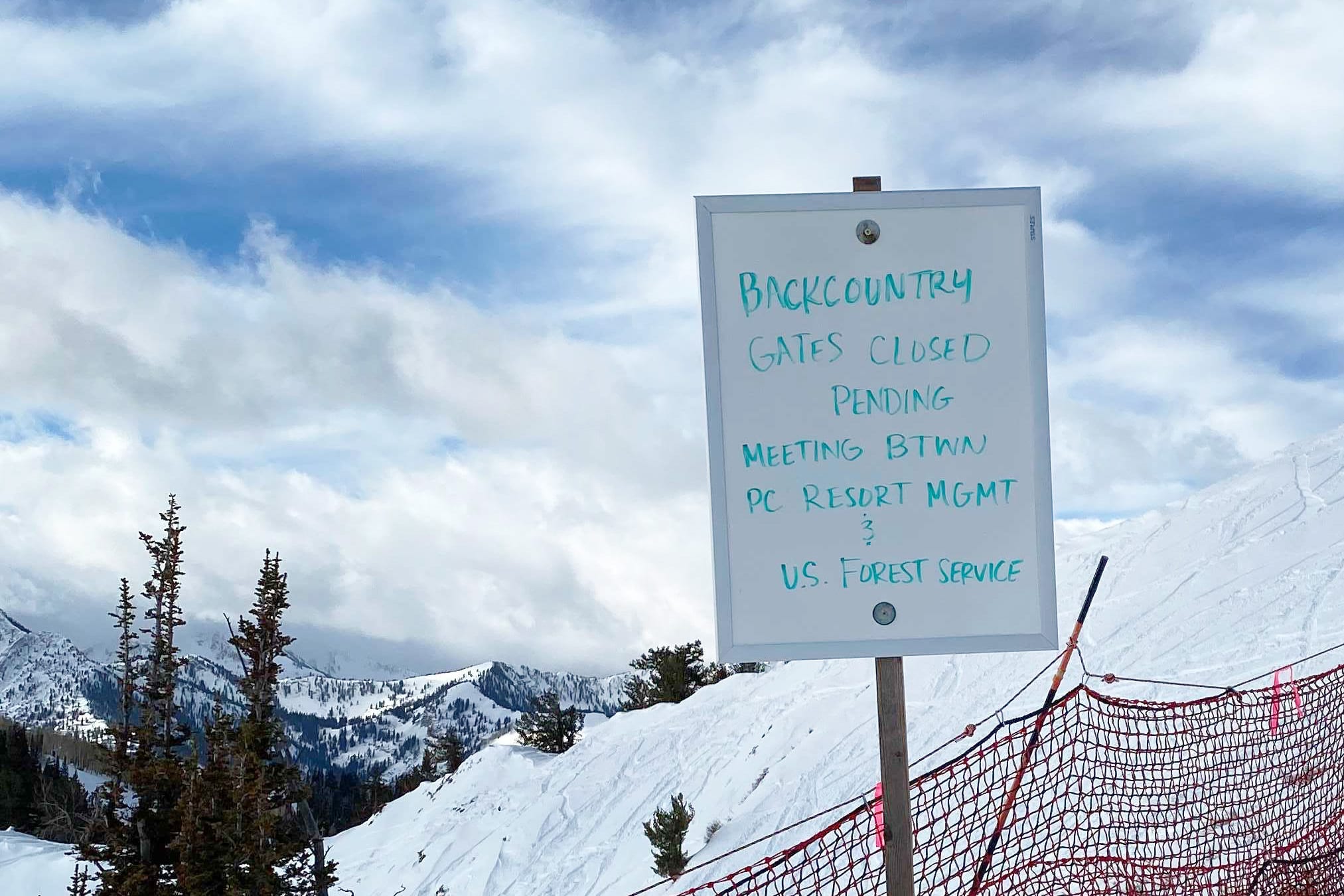 Vail Resorts closed backcountry access off the 9990 lift at Canyons Resort Tuesday morning.