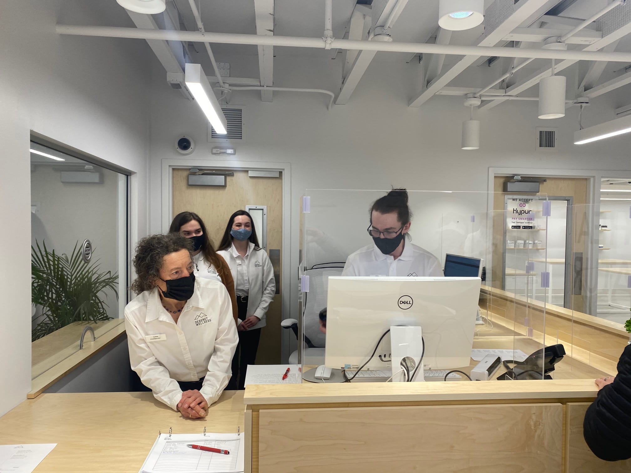 Deseret Wellness employees prepare to greet patients on opening day at Park City's first cannabis dispensary.