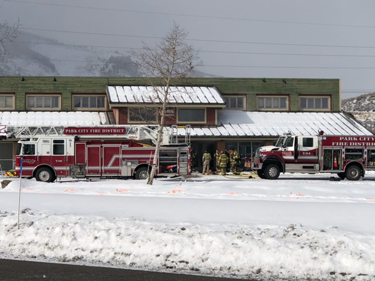 Park City Fire Department personnel used a vacant building for emergency training today.