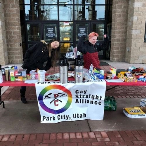 Park City High School Gay-Straight Alliance club members were a familiar sight during Sundance, selling snacks and beverages to movie-goers before COVID.