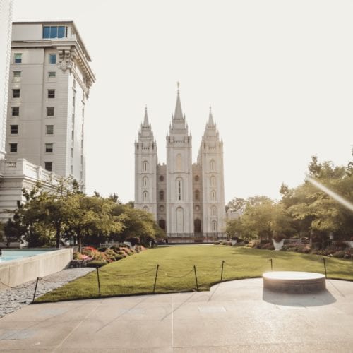 The Church of Jesus Christ of Latter Day Saints' temples and offices dot the Salt Lake City landscape.