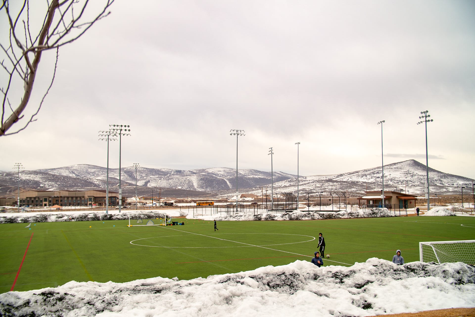 Soccer happens in every season.