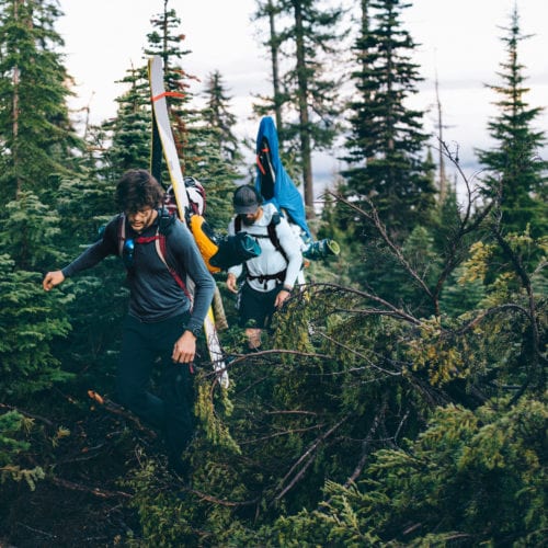 The hike to snow.