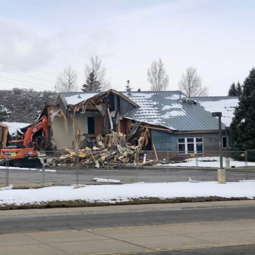 Before the hospital was built, locals and visitors hit the Park City Clinic when they needed medical care. The building was one of several demolished this week.
