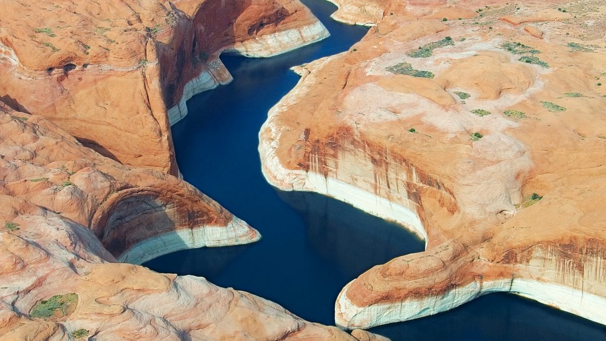 Lake Powell from above.