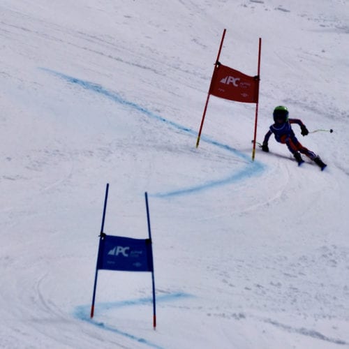 Young Soelden Probert qualifying before racing to a Platinum result at Nastar Nationals.