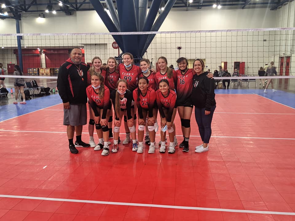 The Park City girls of Salt Lake City's Club V team competing in volleyball in Texas.