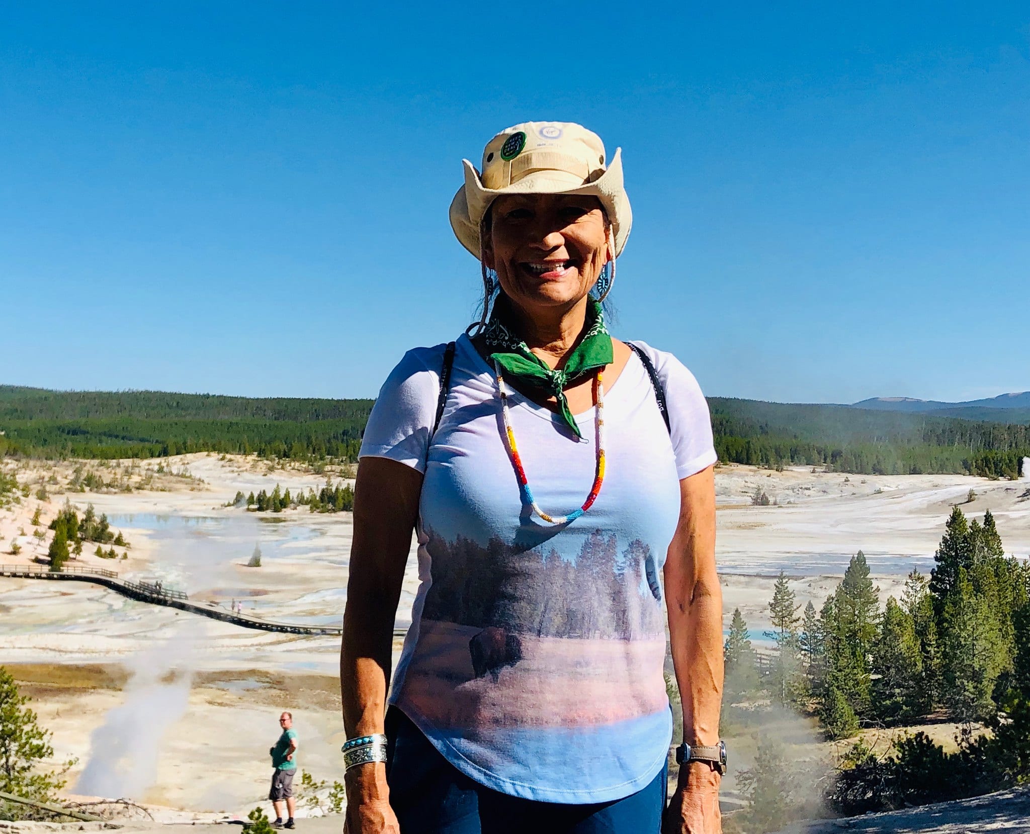 Interior Secretary Deb Haaland at Yellowstone National Park in 2019.