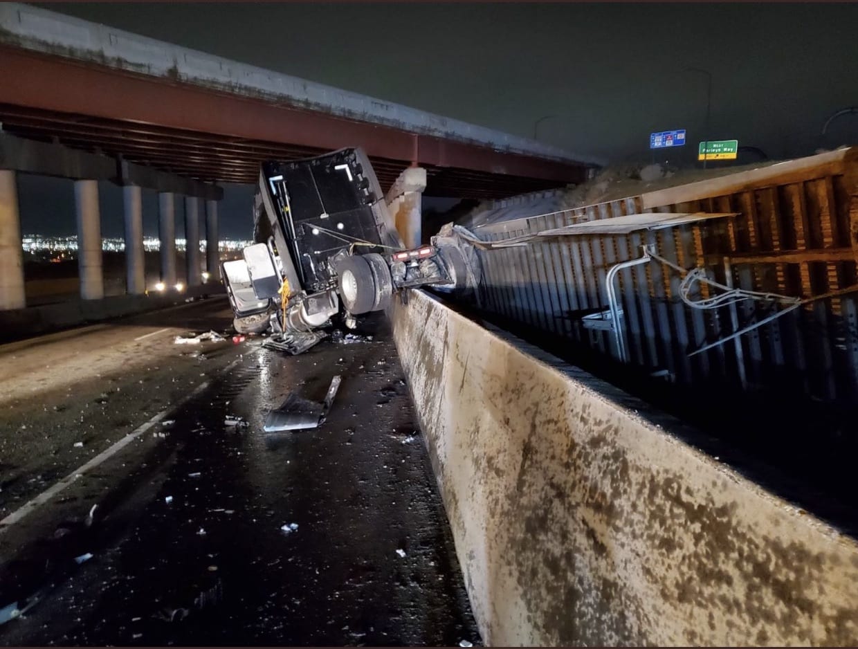 A semi truck jackknifed on I80 West early this morning, causing road closure that crews hope to have cleared soon.