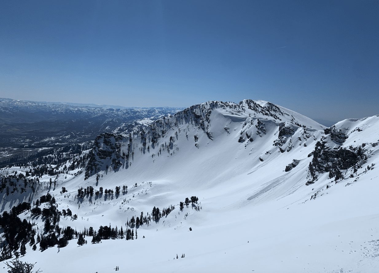 The skiable terrain at Wasatch Peaks Ranch.