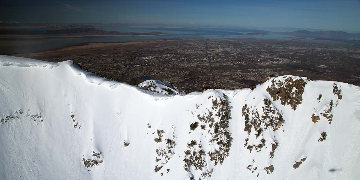 Antelope Island and the top of Wasatch Peaks Ranch.
