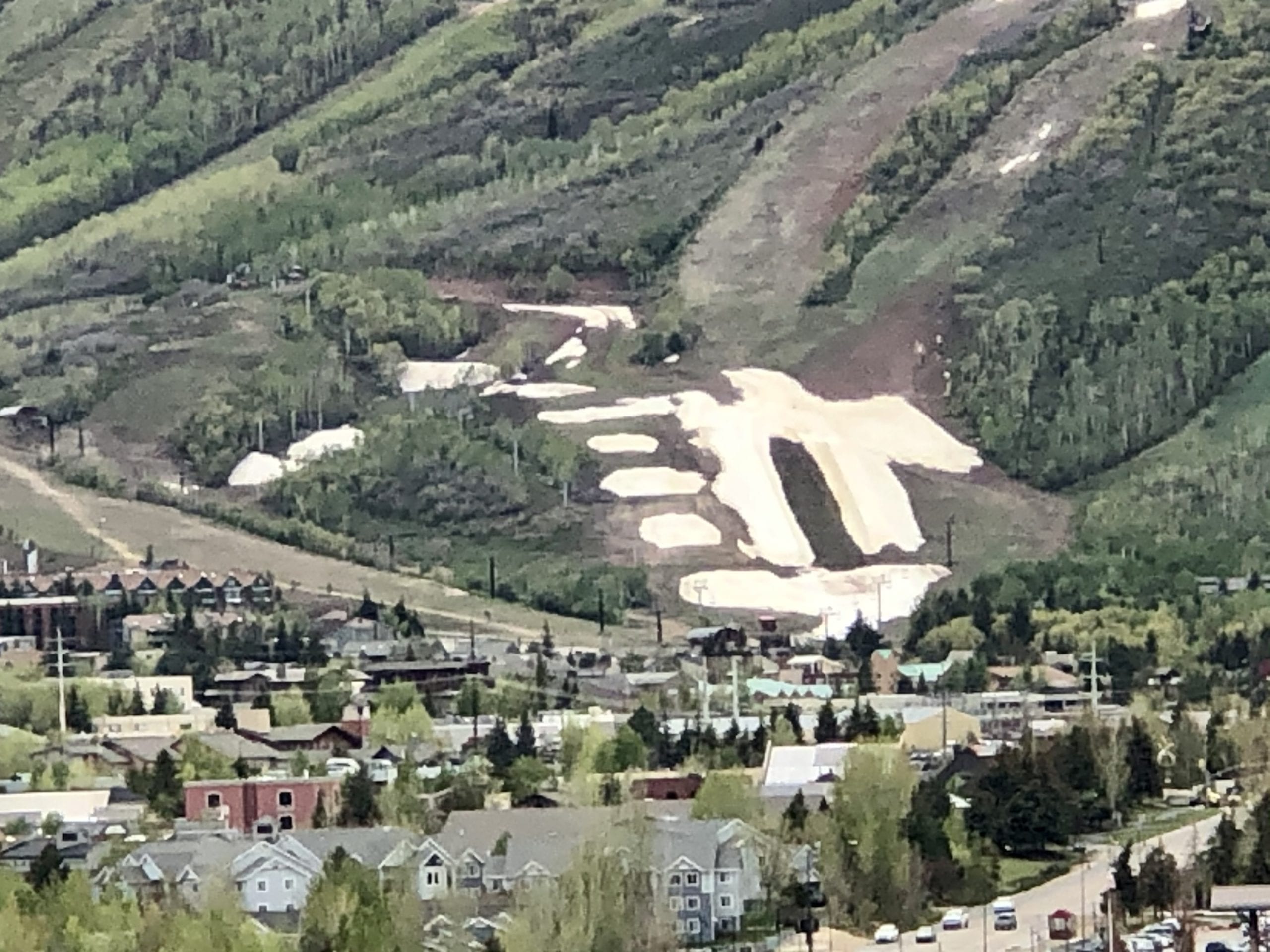 Park City Mountain slowly slipping into summer.