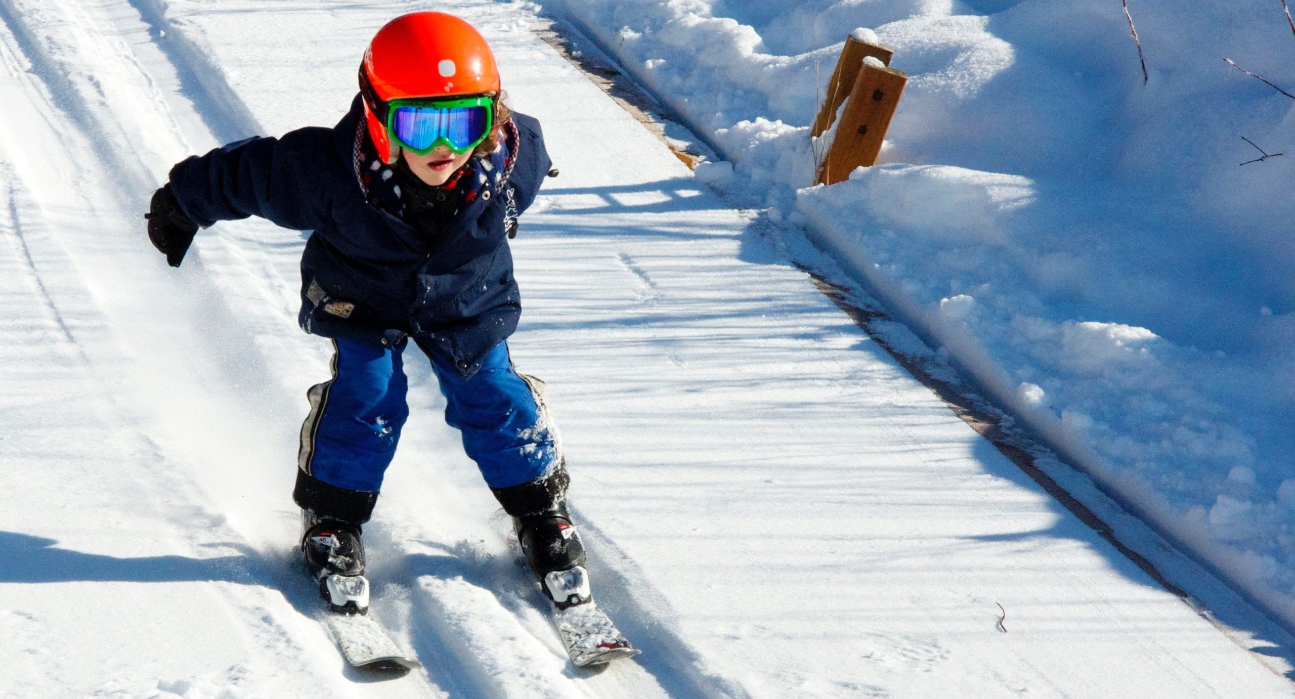 A young ski jumper from Anchorage, Alaska.