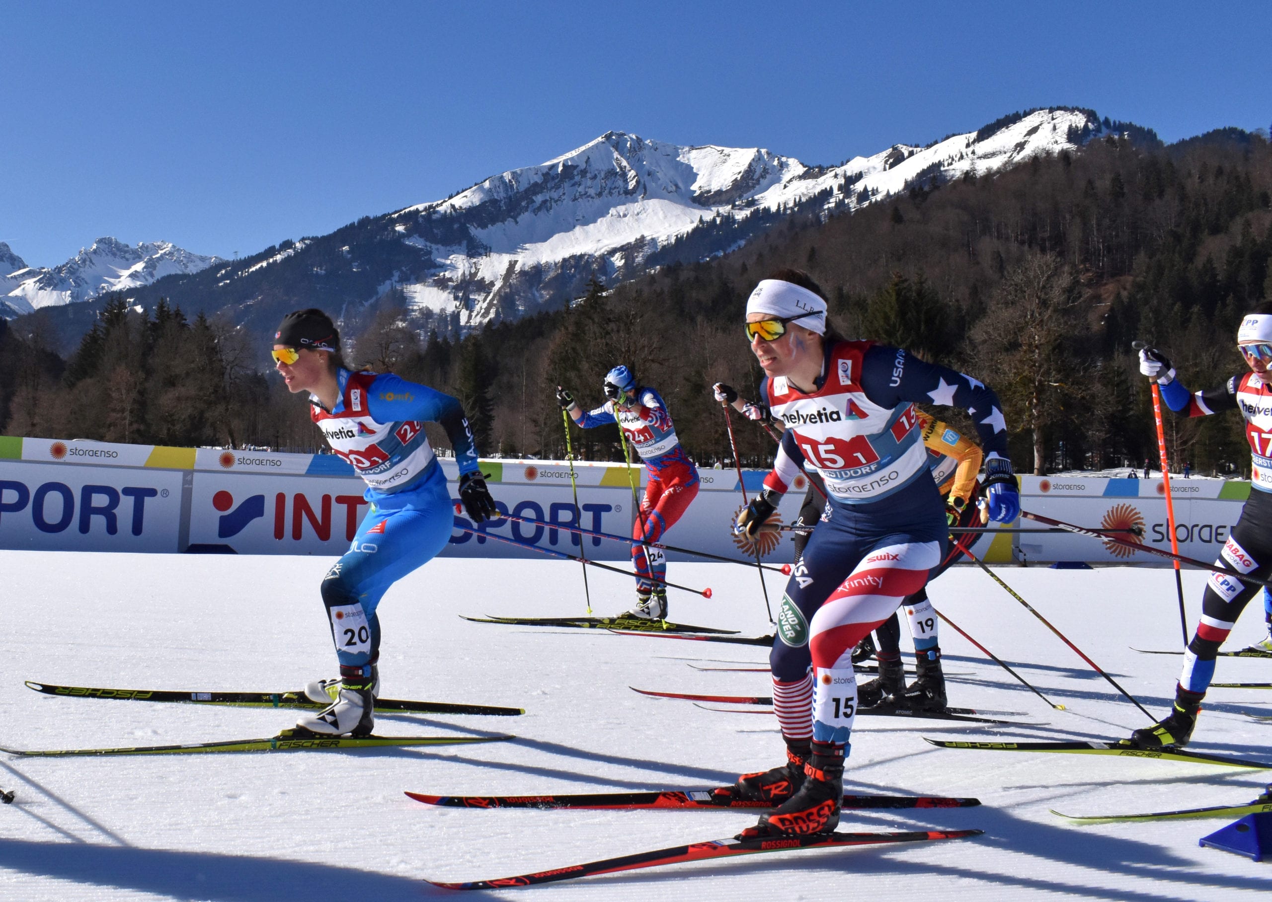 Park City's 2-time cross country Olympian Rosie Brennan skid on to the podium in Finland on Saturday. Pictured here in 2021.