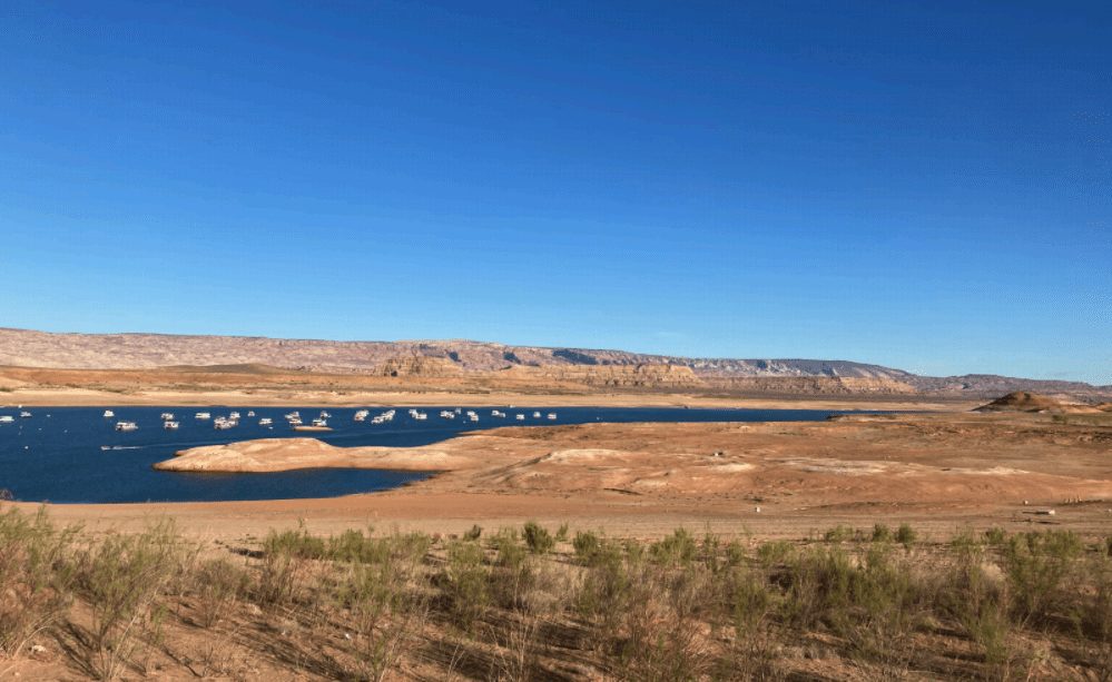 Lake Powell on May 25, as seen from Bullfrog, Utah.