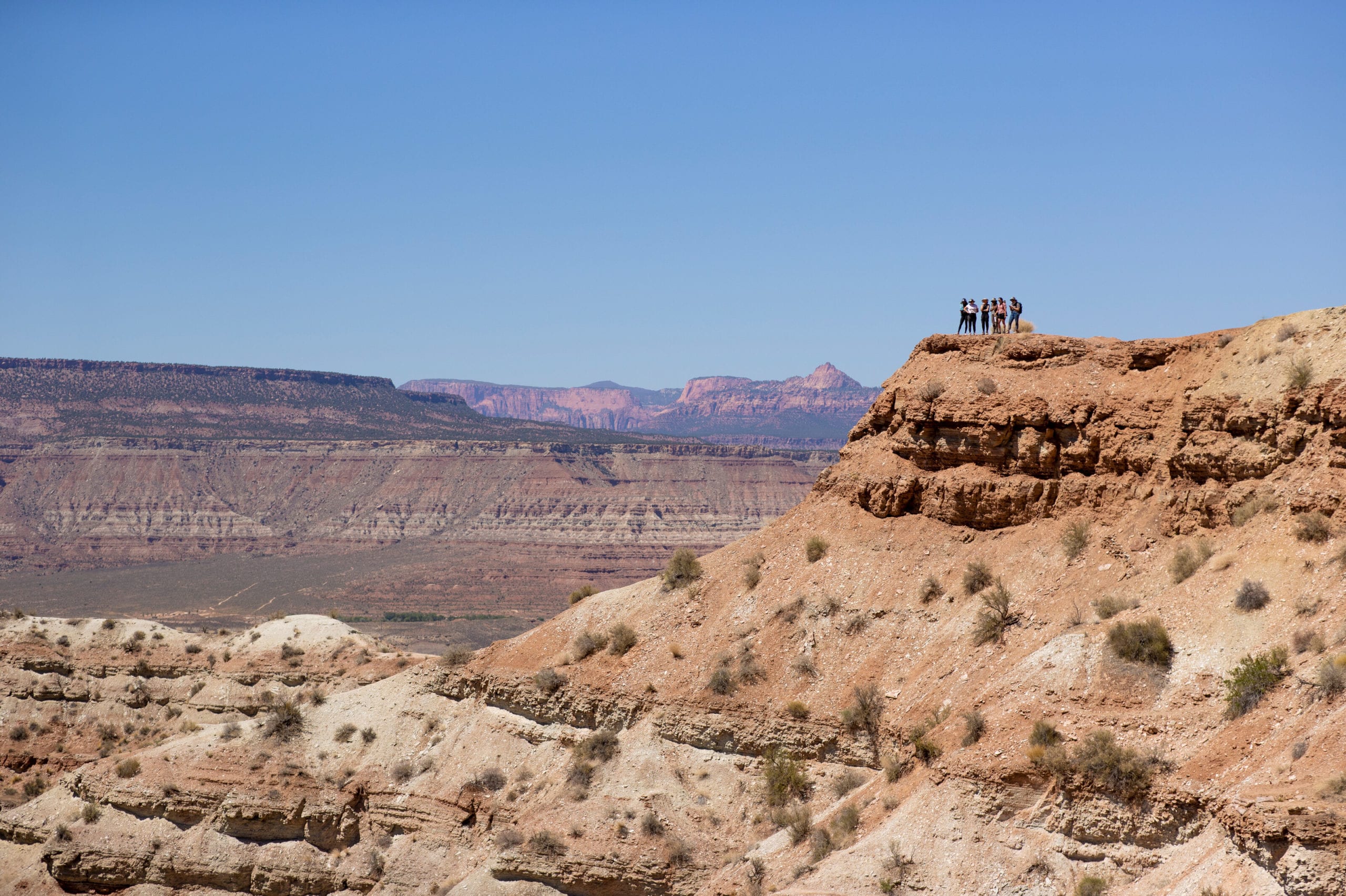 Athletes and diggers scope the course at Red Bull Formation in Virgin, Utah.